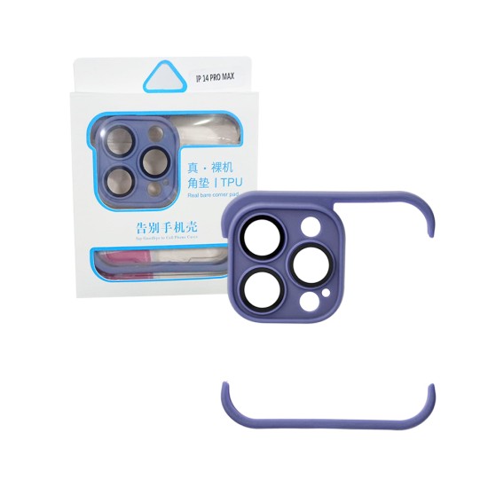Funda de Bumper Mini con Protección de Cámara para Apple iPhone 14 Pro Max Azul Funda de Bumper Mini con Protección de Cámara para Apple iPhone 14 Pro Max Azul